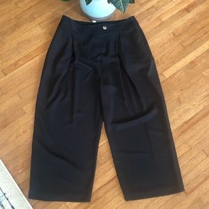 Topshop wide leg pleated crop pants